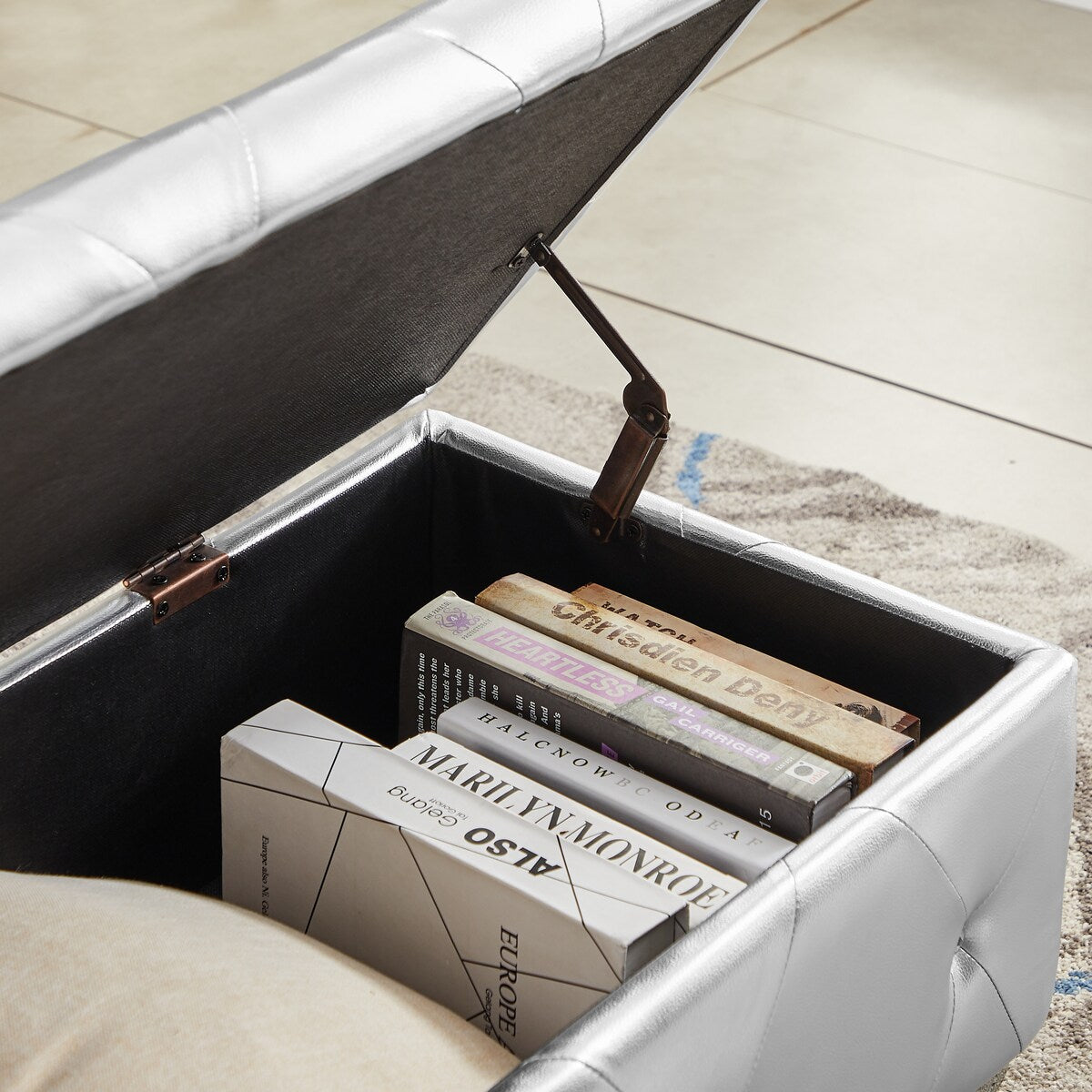 Storage Bench, Flip Top Entryway Bench Seat with Safety Hinge, Storage Chest with Padded Seat, Bed End Stool