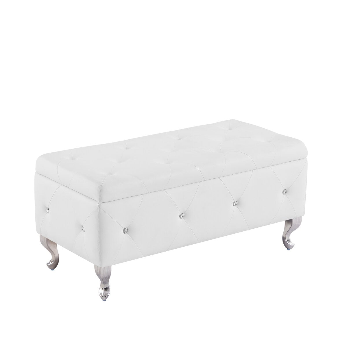 Storage Bench, Flip Top Entryway Bench Seat with Safety Hinge, Storage Chest with Padded Seat, Bed End Stool