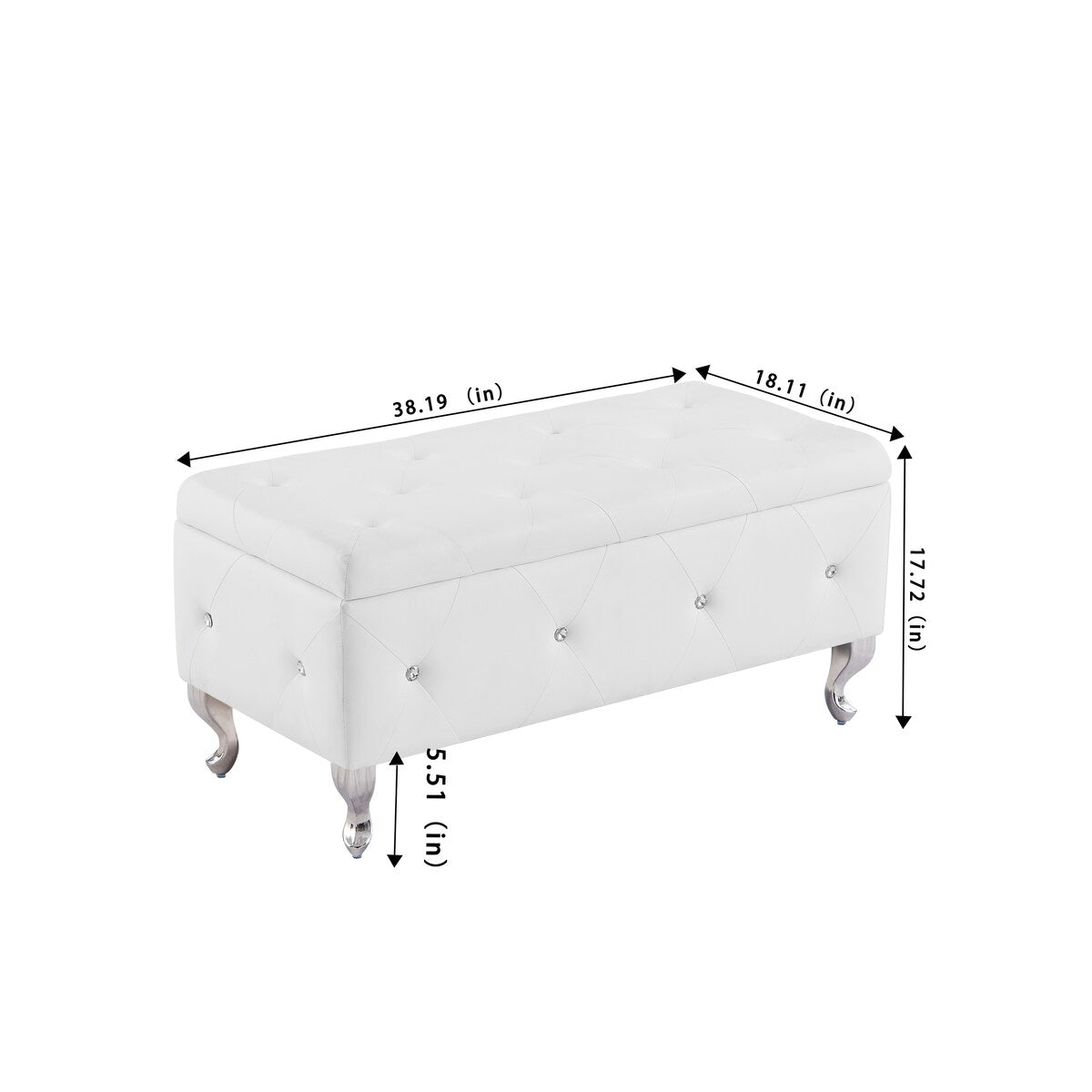 Storage Bench, Flip Top Entryway Bench Seat with Safety Hinge, Storage Chest with Padded Seat, Bed End Stool