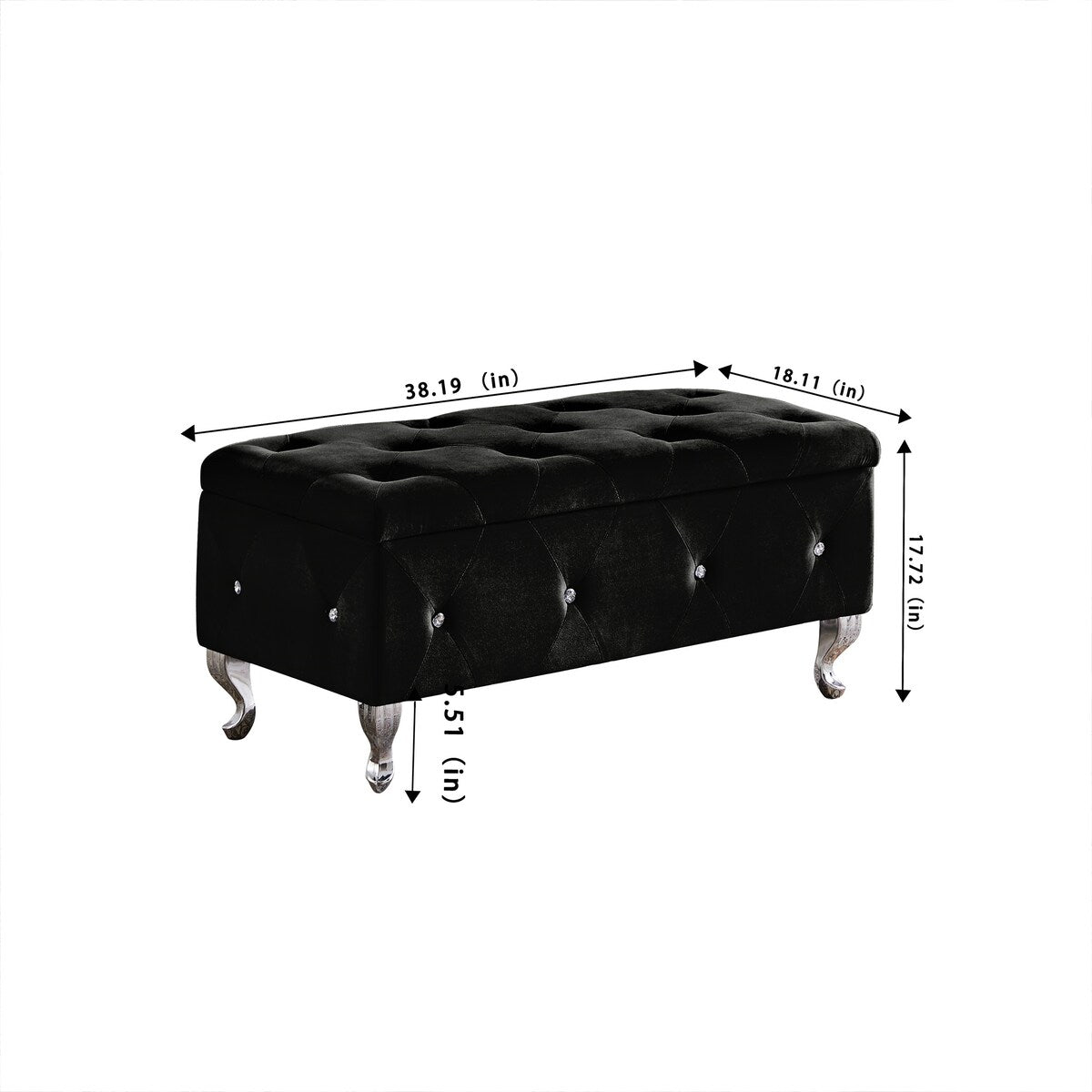 Storage Bench, Flip Top Entryway Bench Seat with Safety Hinge