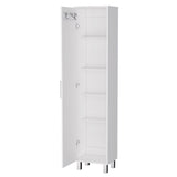 Storage Cabinet Buccan, Five Shelves, White Finish,High quality and durable