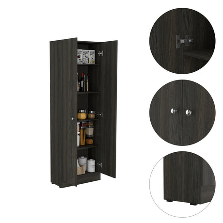 Storage Cabinet Pipestone Double Door And Pearl Finish