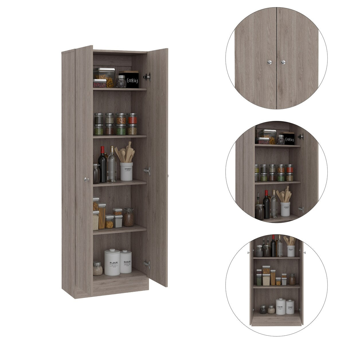 Storage Cabinet Pipestone, Double Door, White Finish,High quality and durable