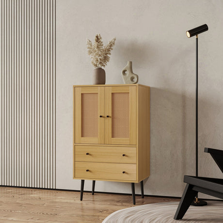 Storage Cabinet With Two Doors And Two Drawers
