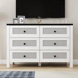 Storage Cabinet with 6 drawers,Wood Buffet Sideboard,Large Cupboard