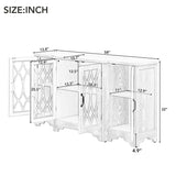 Storage Cabinet with Black Handle and Three Adjustable Shelves