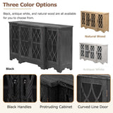 Storage Cabinet with Black Handle and Three Adjustable Shelves