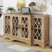 Storage Cabinet with Black Handle and Three Adjustable Shelves