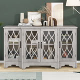 Storage Cabinet with Black Handle and Three Adjustable Shelves