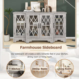 Storage Cabinet with Black Handle and Three Adjustable Shelves