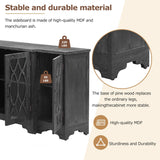 Storage Cabinet with Black Handle and Three Adjustable Shelves