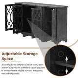 Storage Cabinet with Black Handle and Three Adjustable Shelves