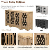 Storage Cabinet with Black Handle and Three Adjustable Shelves