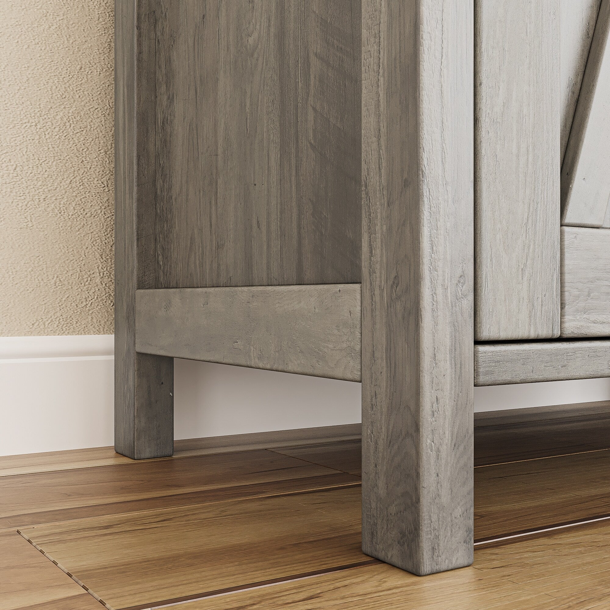 Storage Cabinet with Shelves and 2 Doors Wood Coffee Bar