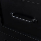 Storage Home Office Computer Desk with Hutch, Antiqued Black Finish Bedroom Desk