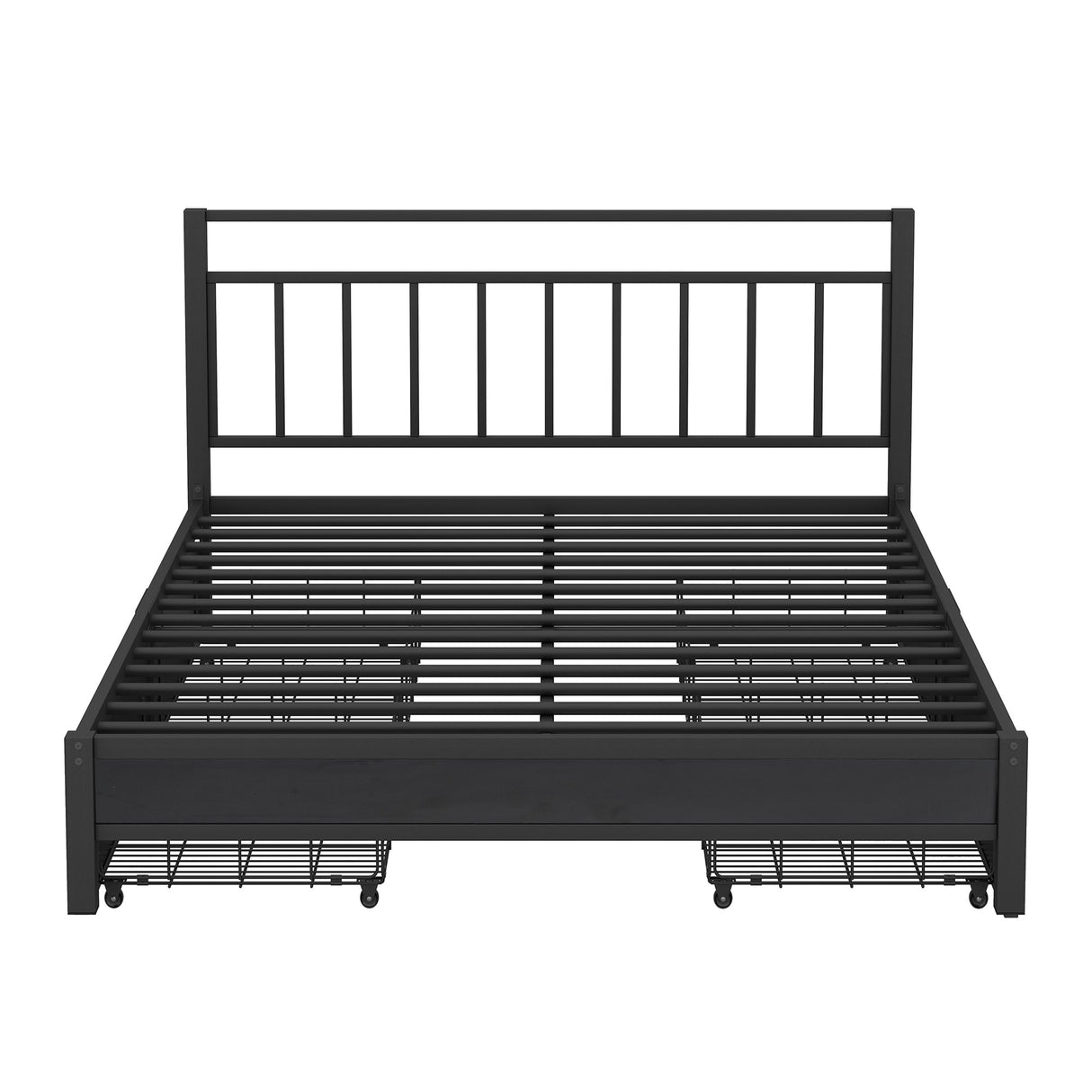 Storage Metal Platform Bed with 4 Drawers