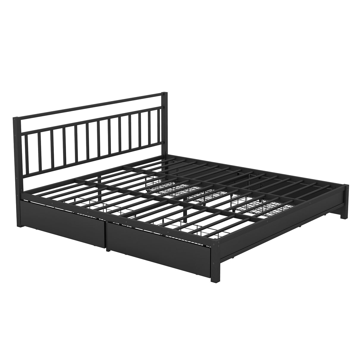 Storage Metal Platform Bed with 4 Drawers