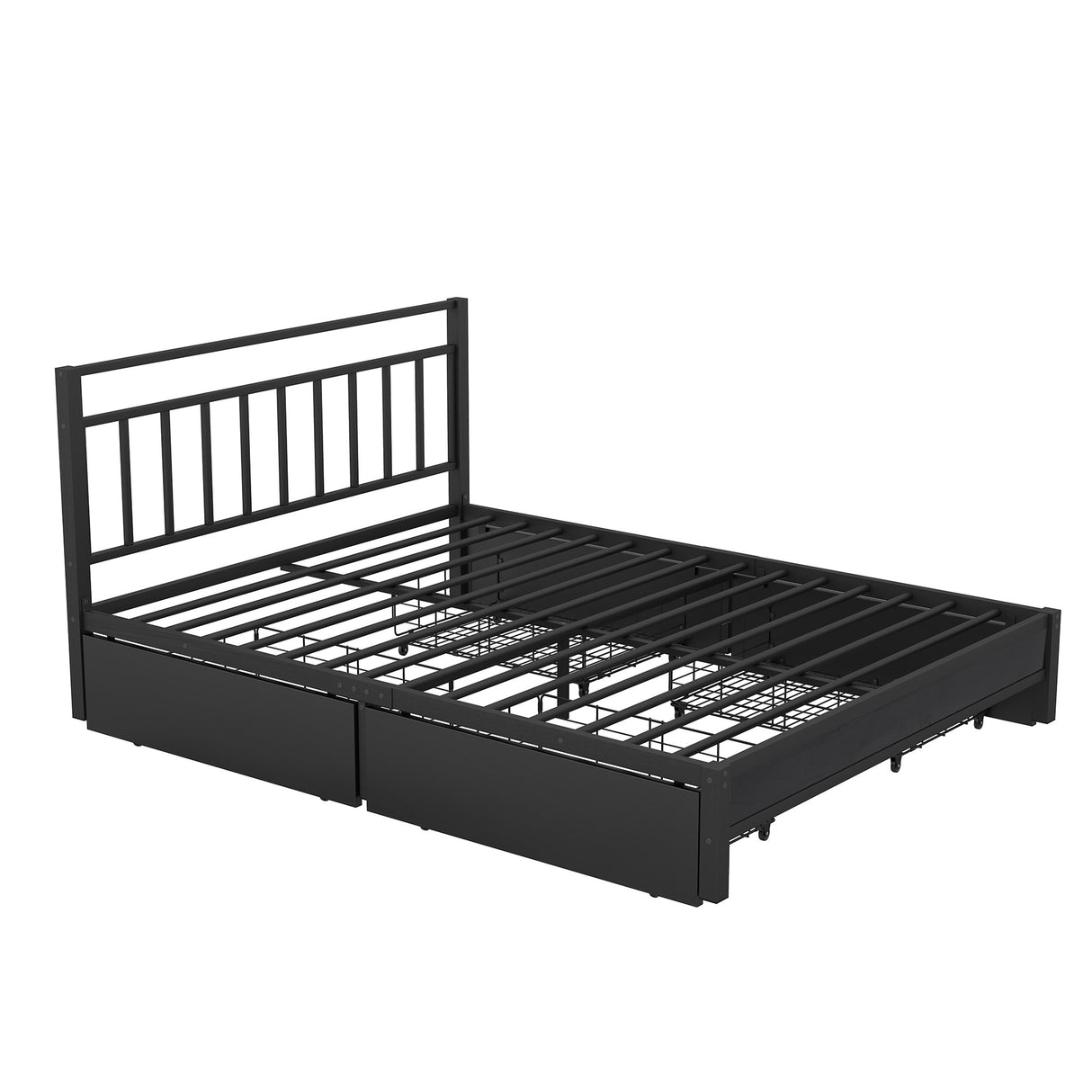 Storage Metal Platform Bed with 4 Drawers