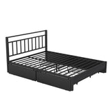 Storage Metal Platform Bed with 4 Drawers