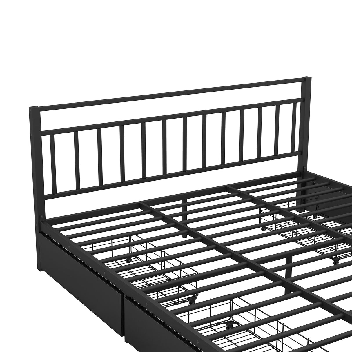 Storage Metal Platform Bed with 4 Drawers