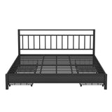 Storage Metal Platform Bed with 4 Drawers