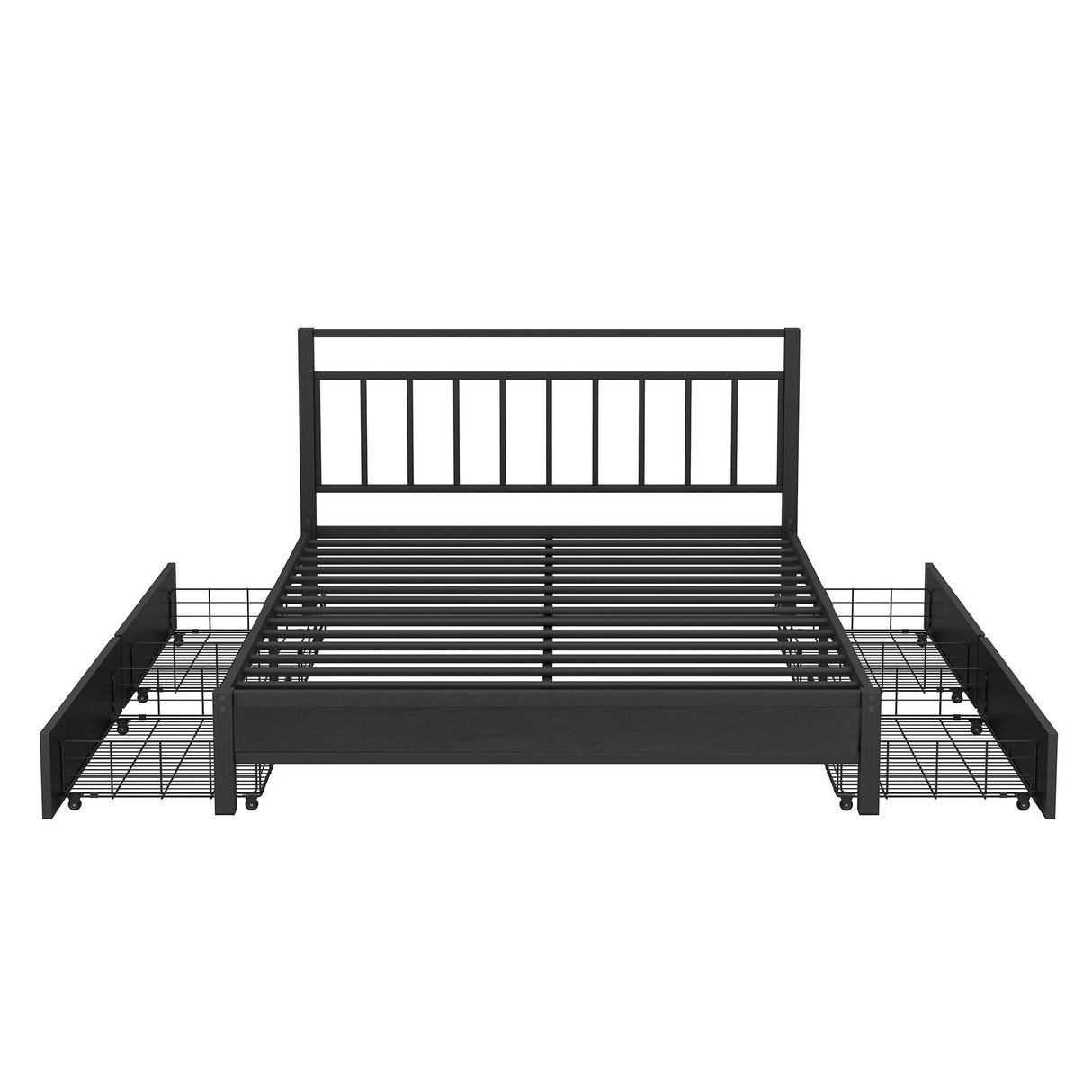 Storage Metal Platform Bed with 4 Drawers