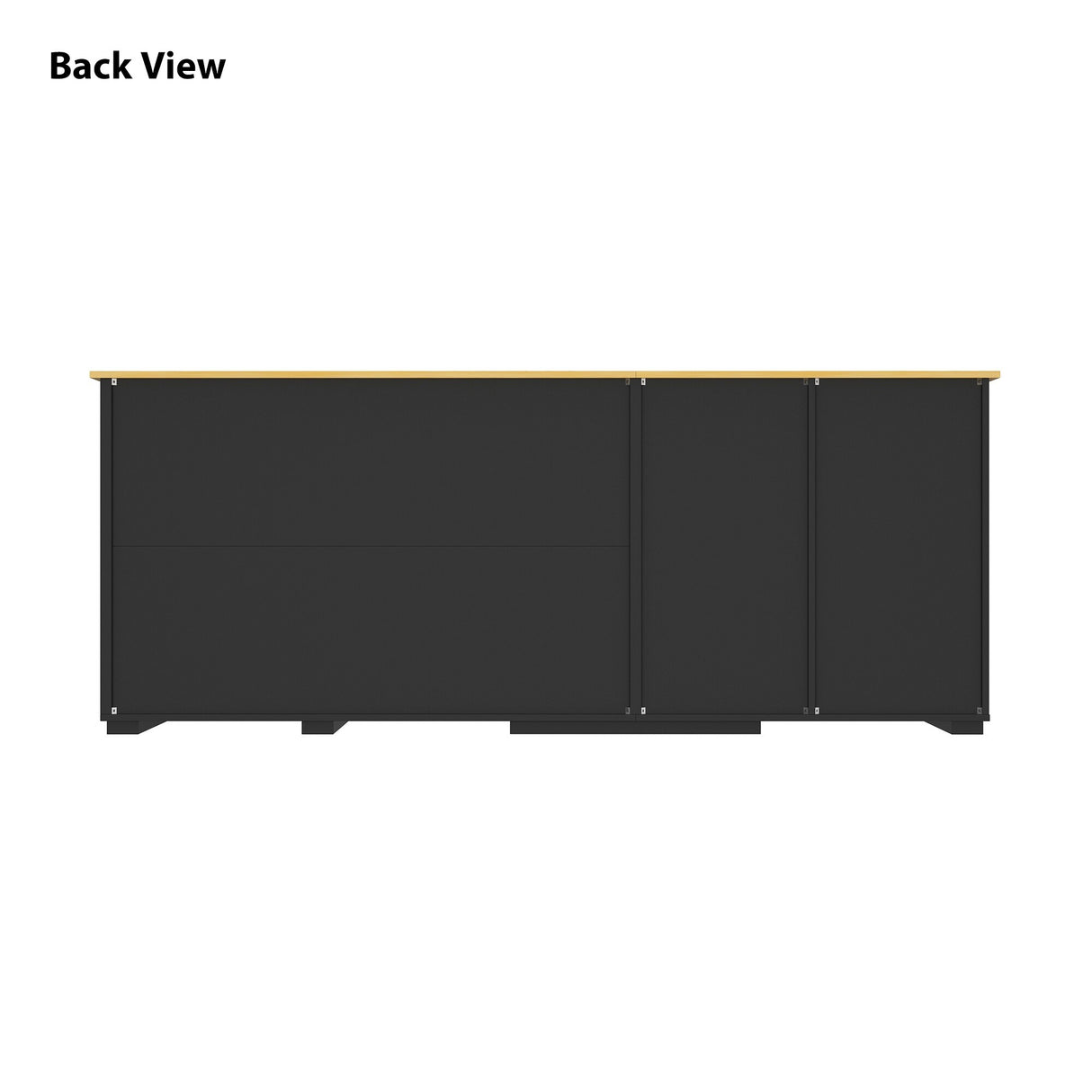 Storage Sideboard with Pet House Modern Home Essential in Black/White