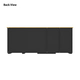 Storage Sideboard with Pet House Modern Home Essential in Black/White