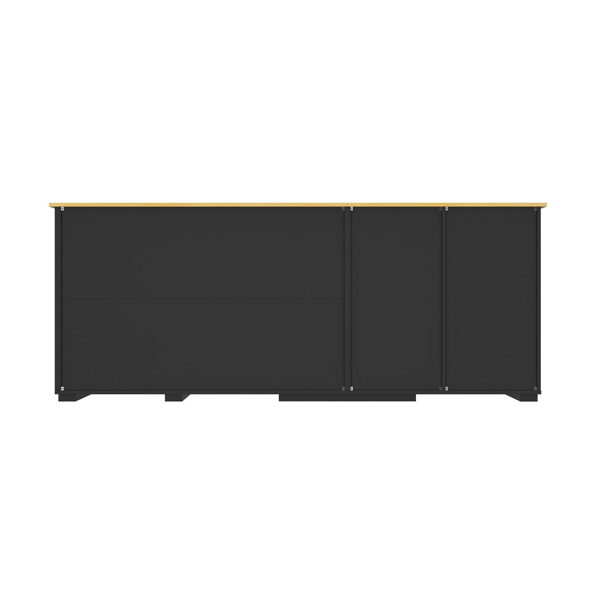 Storage Sideboard with Pet House Modern Home Essential in Black/White