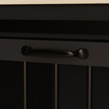 Storage Sideboard with Pet House Modern Home Essential in Black/White