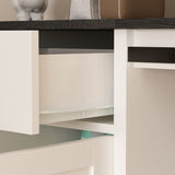 Storage Sideboard with Pet House Modern Home Essential in Black/White
