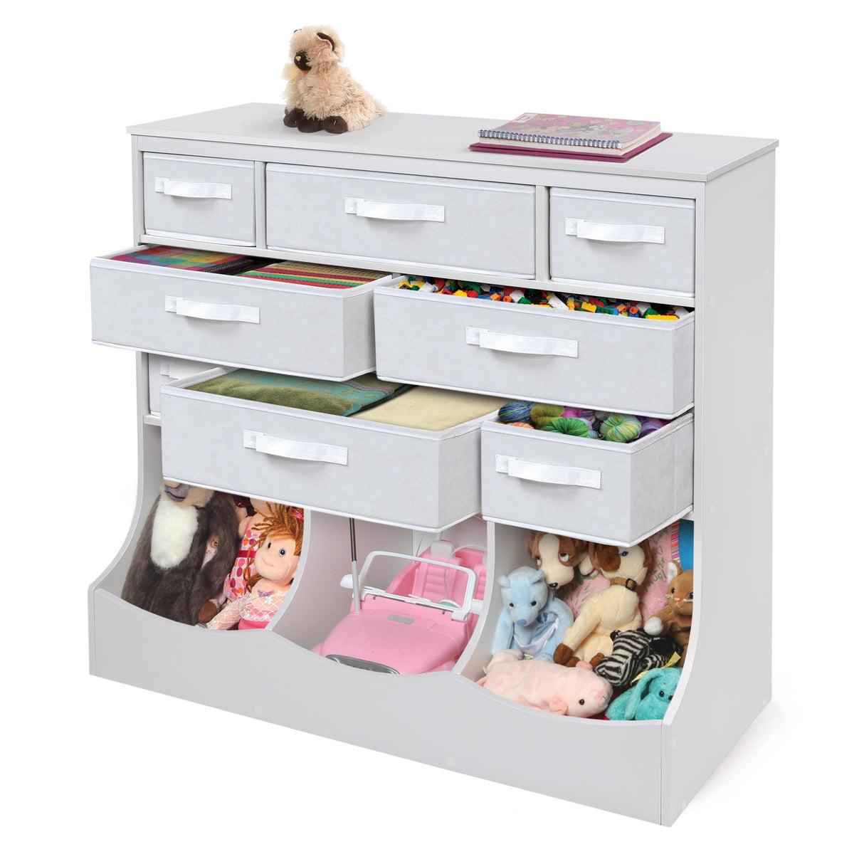 Storage Station with Eight Baskets and Three Bins