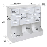 Storage Station with Eight Baskets and Three Bins