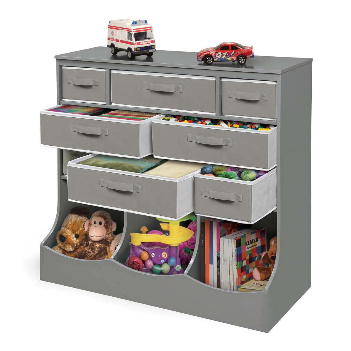 Storage Station with Eight Baskets and Three Bins
