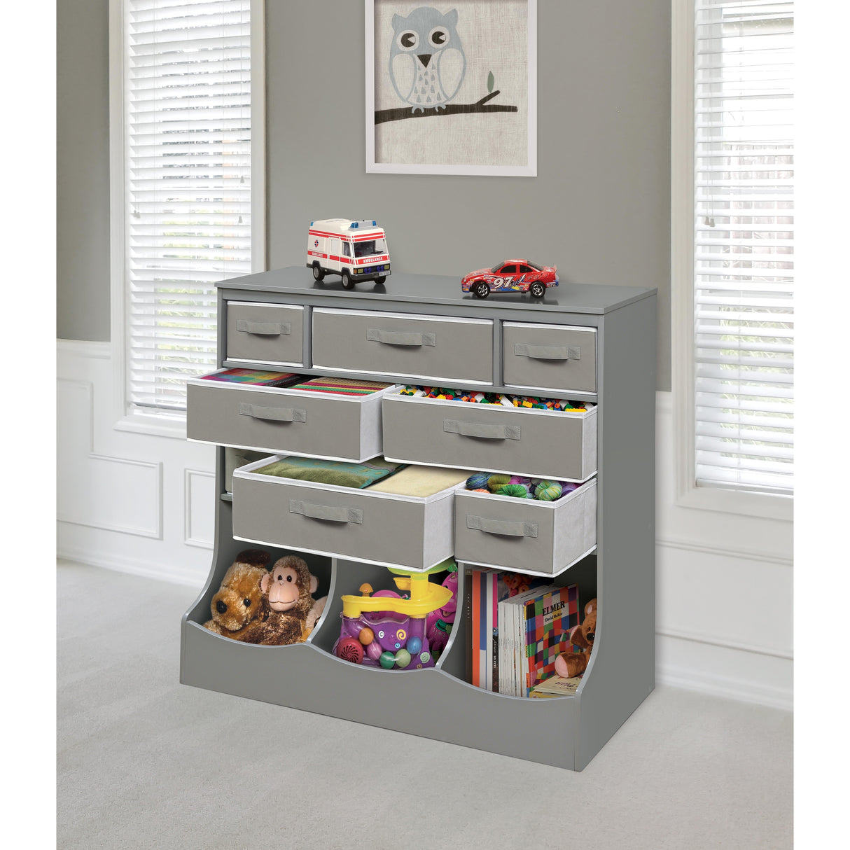 Storage Station with Eight Baskets and Three Bins