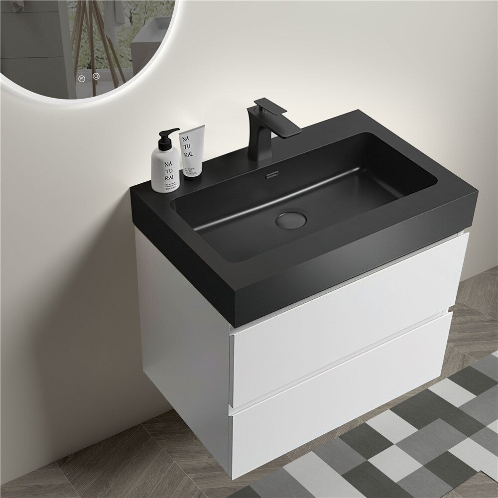 Storage Wall Mounted Floating Bathroom Vanity with Sink