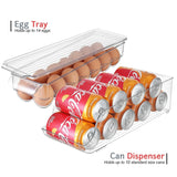 StorageBud 8 Piece Refrigerator Organizer Bins - Stackable Freezer Organizer - Clear Refrigerator Organizer - Acrylic Fridge Bin