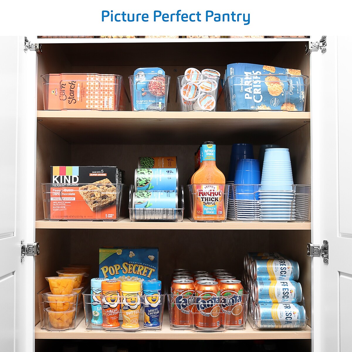 StorageBud Stackable Fridge Organizer Bins