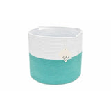 StorageWorks 100%Natural Cotton Rope Hand-Woven Baskets-Two Color Design 2 Pack