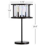 Stork 21.5" Metal/Crystal LED Table Lamp, Oil Rubbed Bronze/Crystal by JONATHAN Y