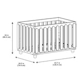 Storkcraft Sienna 3-in-1 Convertible Crib with Adjustable Height Mattress for Infant or Toddler