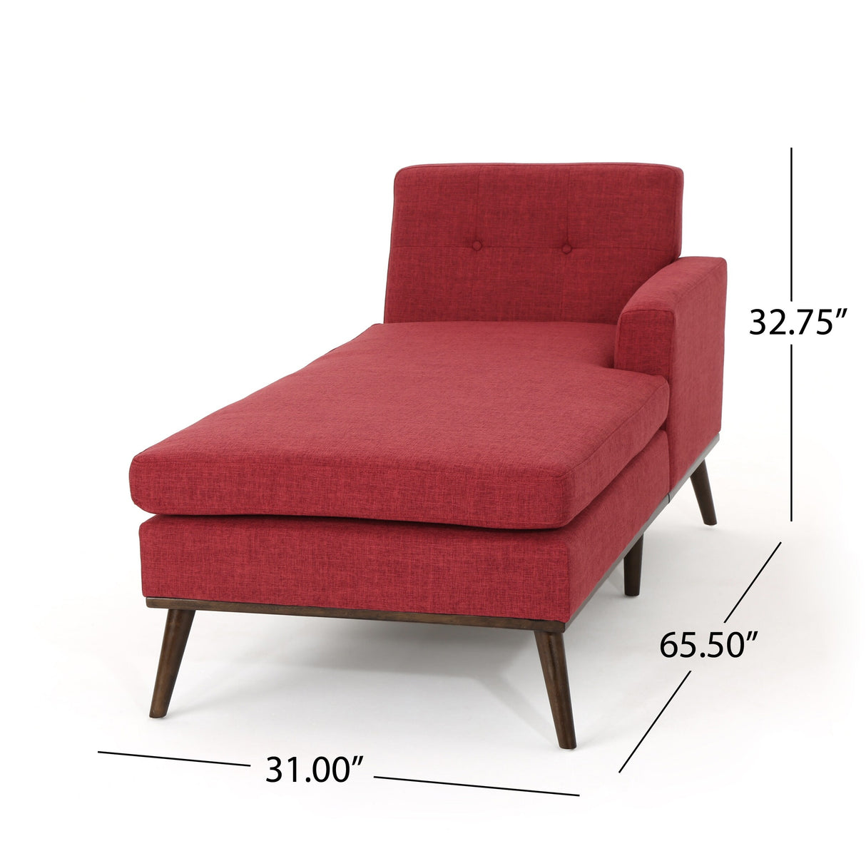Stormi Tufted Chaise Lounge by Christopher Knight Home