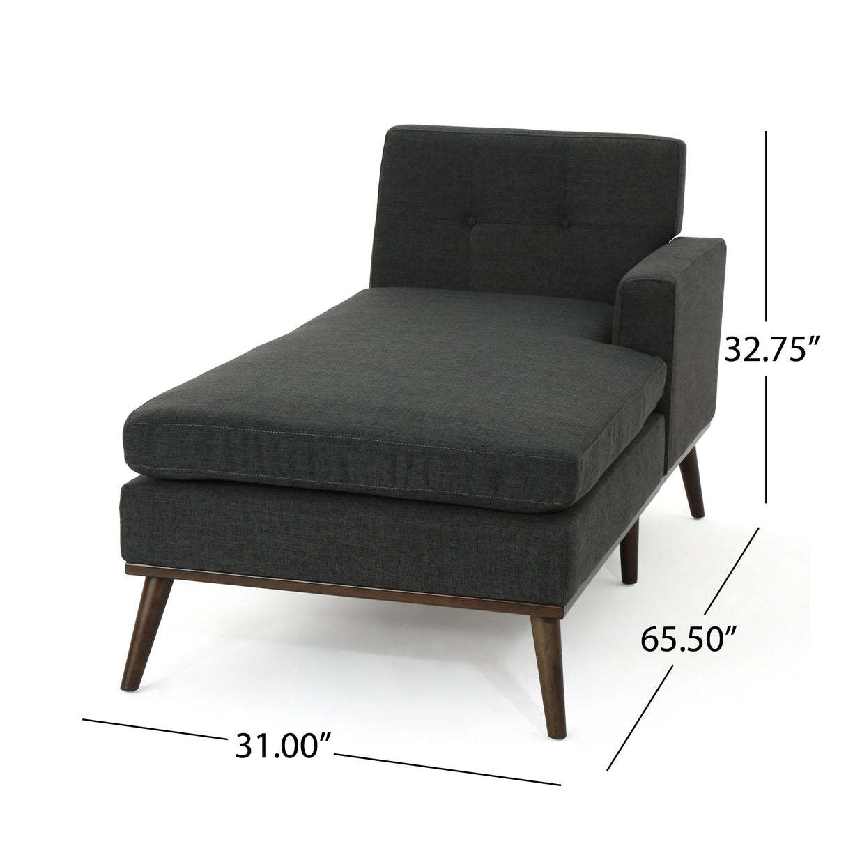 Stormi Tufted Chaise Lounge by Christopher Knight Home