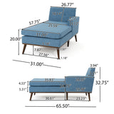 Stormi Tufted Chaise Lounge by Christopher Knight Home