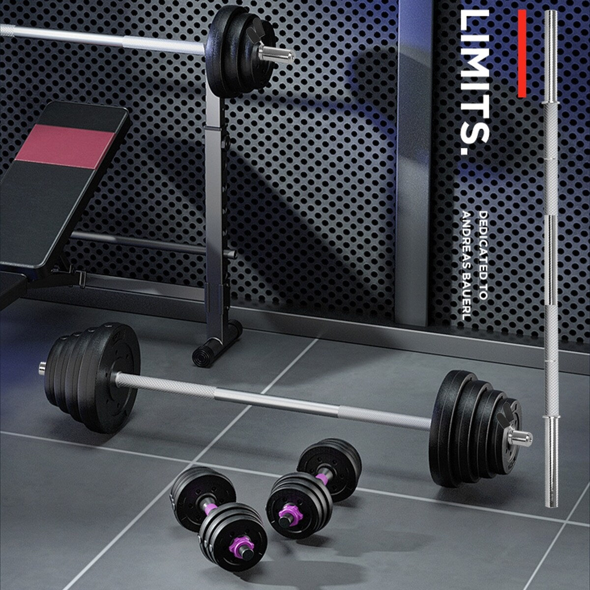 Straight Bar Strength Training Home Fitness Equipment Cross Weightlifting