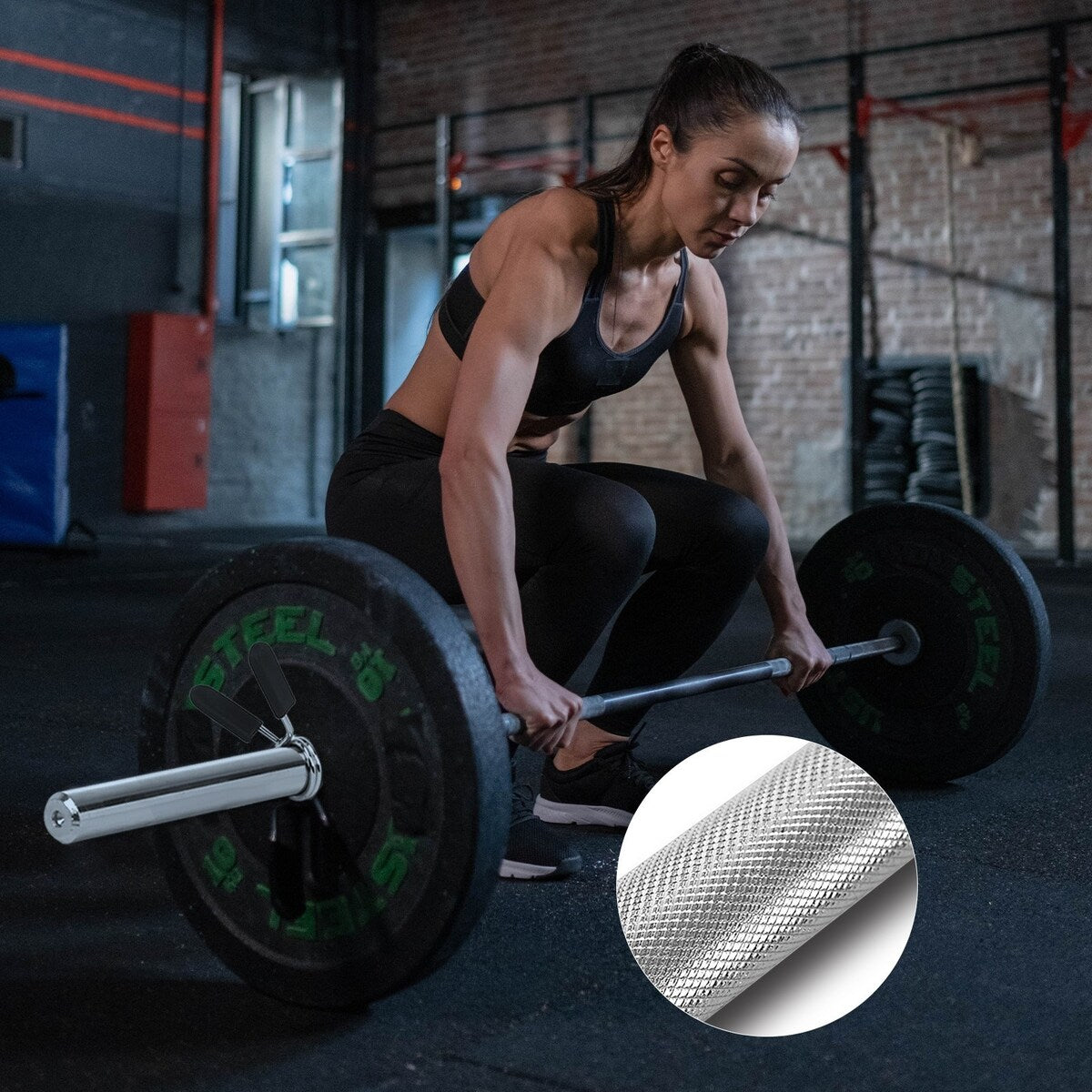 Straight Bar Strength Training Home Fitness Equipment Cross Weightlifting