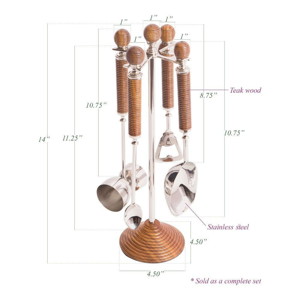 Straight Up Polished Bar Tools (Set of 5)