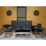 Strand Chair, Black, gold 30.0"H - 27.0" x 23.5" x 30.0"