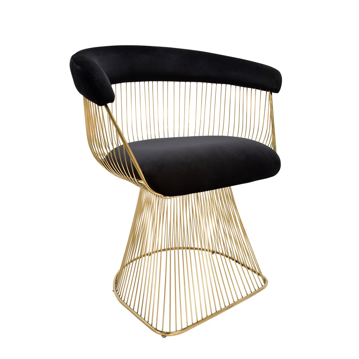 Strand Chair, Black, gold 30.0"H - 27.0" x 23.5" x 30.0"