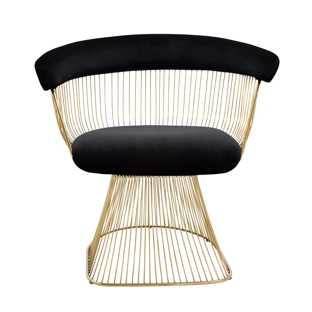 Strand Chair, Black, gold 30.0"H - 27.0" x 23.5" x 30.0"